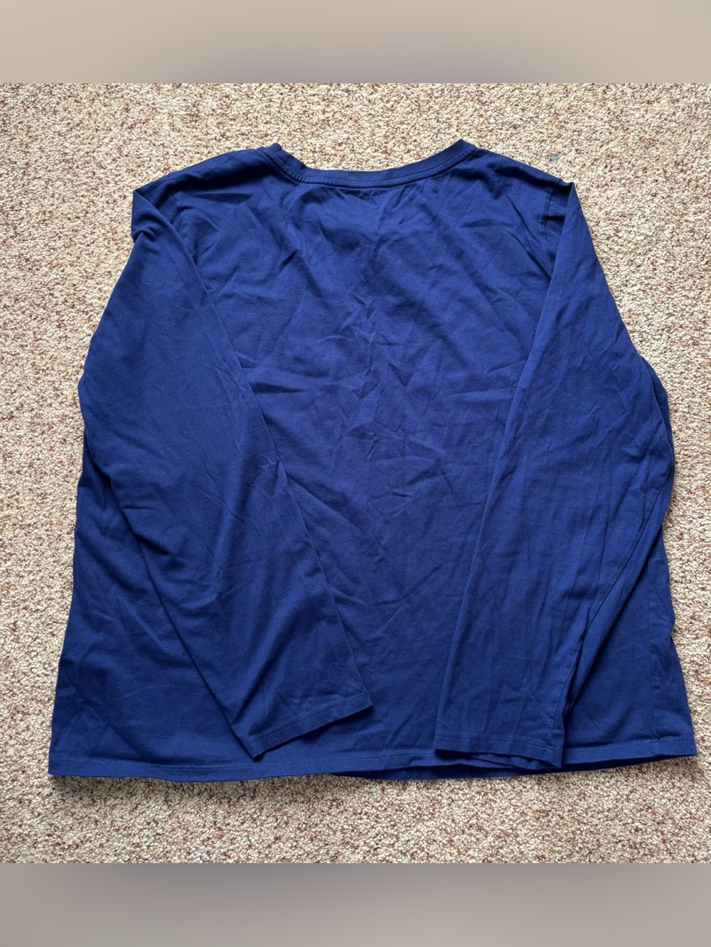 L.L. Bean Navy Long Sleeve 'Wicked Comfy' Pajama Tee - Picture 2 of 5
